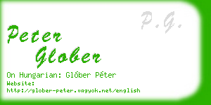 peter glober business card
